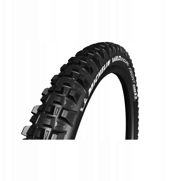 Πτυσσόμενο ελαστικό ποδηλάτου MTB enduro MICHELIN 27.5X2.80 (μέγεθος ETRTO 71-584) WILD ENDURO GUM-X (TPI 3X60) PREMIUM COMPETITION LINE tubeless ready Εμπρός Sidewall BLACK