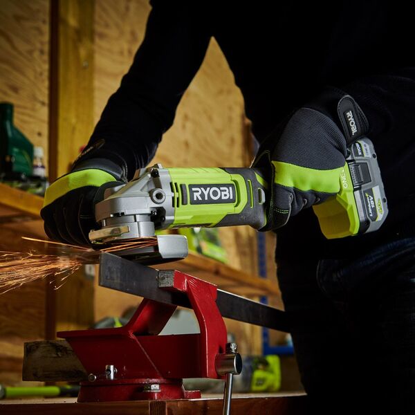 Γωνιακός τροχός χωρίς καλώδιο RYOBI ONE+ RAG18115-0, 18 V, 115 mm, χωρίς μπαταρία