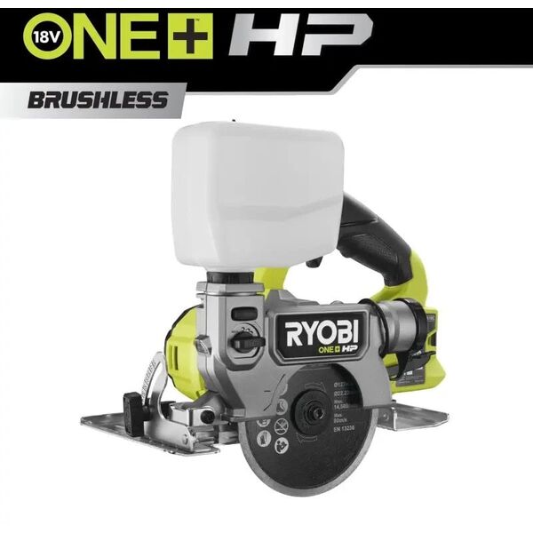 Ασύρματο κυκλικό πριόνι RYOBI ONE+ HP RTS18C-0, 18 V, 102 x 16 mm, για πλακάκια, χωρίς μπαταρία.