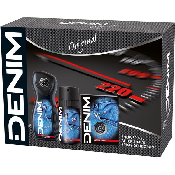 Denim Zestaw prezentowy Original (Woda po goleniu 100ml + Deo spray 150ml + Żel pod prysznic 250ml)
