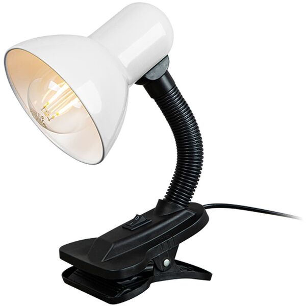 44-156# Lampka biurkowa lb-08 z klipsem biała