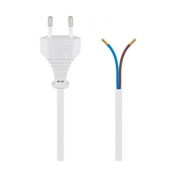Kabel z wtyczką Euro do montażu, 1,5 m, biały - Wersja kolorystyczna Biały