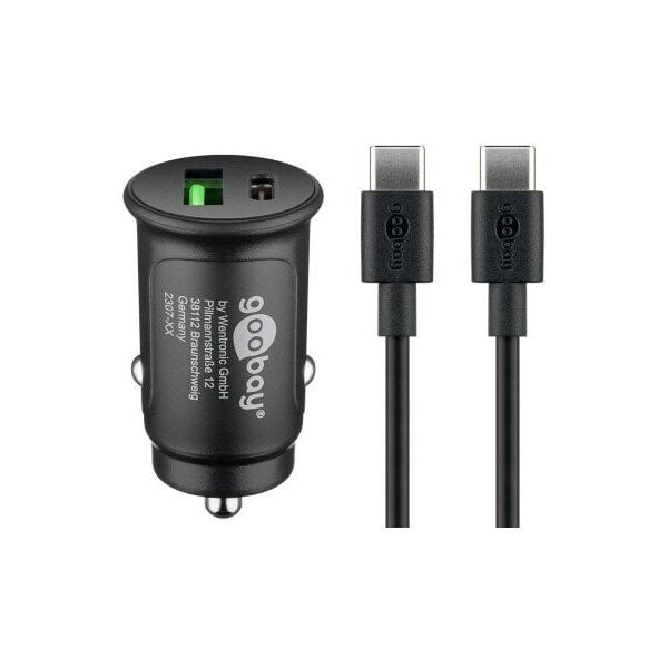 Dual USB zestaw do szybkiego ładowania samochodowego USB-C (27 W)