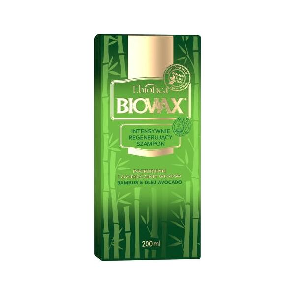 BIOVAX Bambus & Olej Avocado, intensywnie regenerujący szampon do włosów, 200 ml