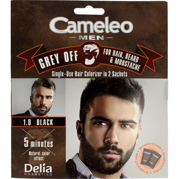Delia Cosmetics Cameleo Men Krem do włosów,brody i wąsów nr 1.0 black 15mlx2