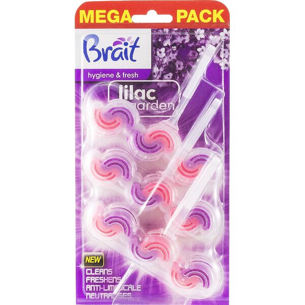 Brait Brait Hygiene & Fresh Kostka toaletowa do WC 2-fazowa Lilac Garden 1op.-3x45g
