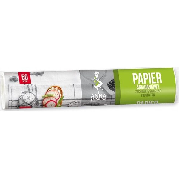 Anna Zaradna Papier śniadaniowy ANNA ZARADNA, 50 szt., rolka, biały