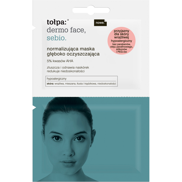 Tołpa sebio, normalizująca maska głęboko oczyszczająca (saszetka) 2x6 ml