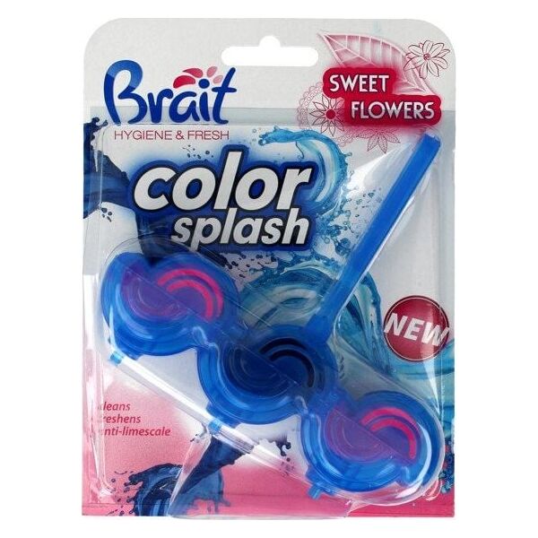 Brait Brait Kostka toaletowa 2-fazowa Color Splash do WC Sweet Flowers 45g