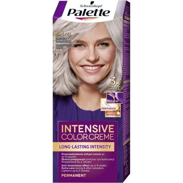 Palette PALETTE_Intensive Color Creme Hair Colorant farba do włosów w kremie 9.5-21 Świetlisty Srebrny Blond