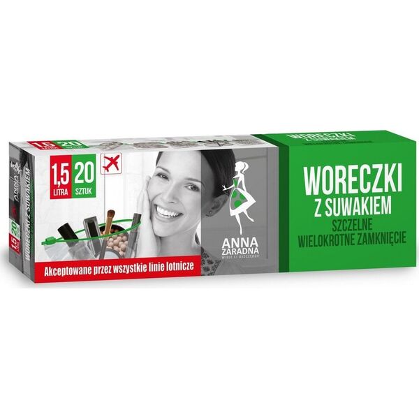 Stella ANNA ZARADNA Woreczki z suwakiem 1.5L - pudełko 1op.-20szt