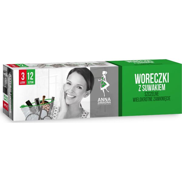 Stella ANNA ZARADNA Woreczki z suwakiem 3L 1op.-12szt.