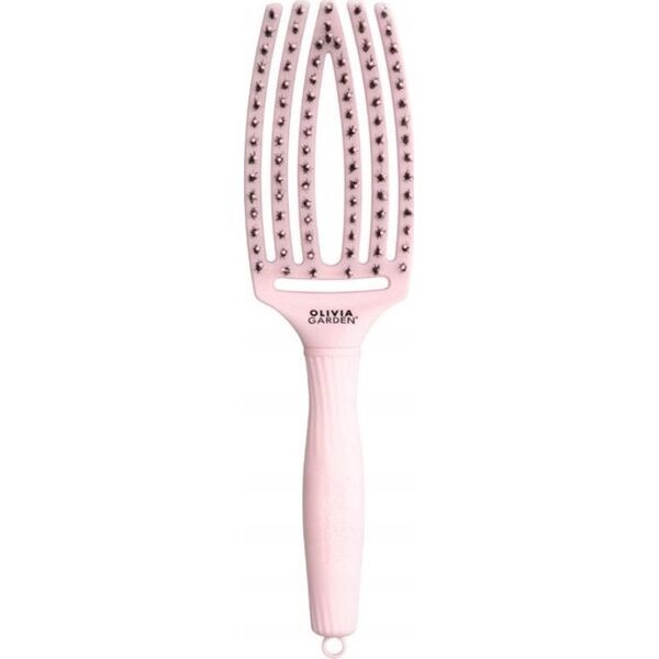 Olivia Garden Fingerbrush Pink Pastel, szczotka z włosiem z dzika, Medium