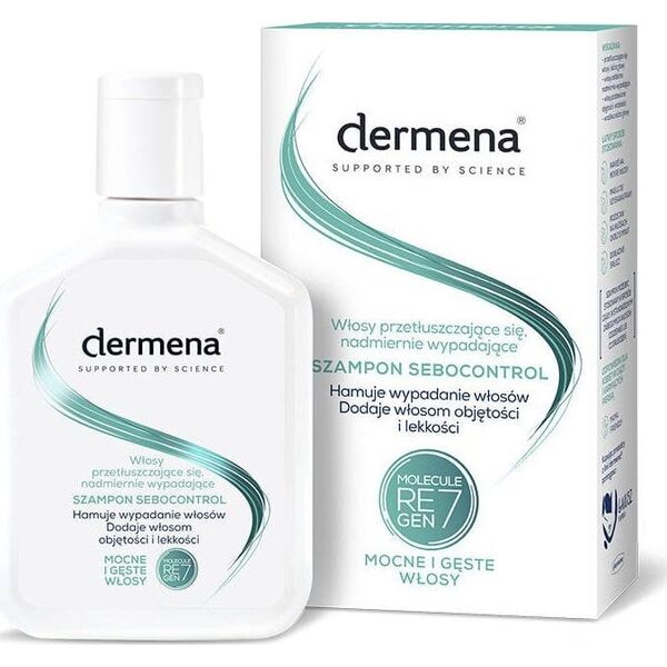 Dermena Dermena Supported By Science Szampon Sebocontrol do włosów przetłuszczających się i nadmiernie wypadających 200ml