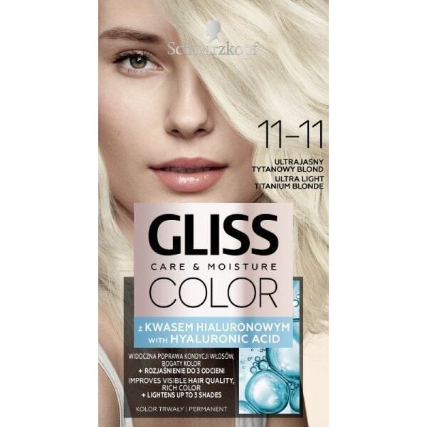 Schwarzkopf Schwarzkopf  Gliss Color Krem koloryzujący nr 11-11 Ultrajasny Tytanowy Blond 1op.
