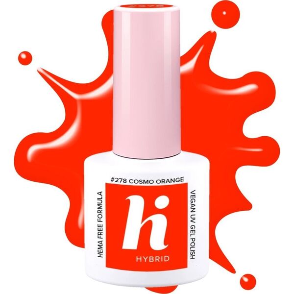 Hi Hybrid Hi Hybrid HEMA Free Lakier hybrydowy Neon #278 Cosmo Orange 5ml