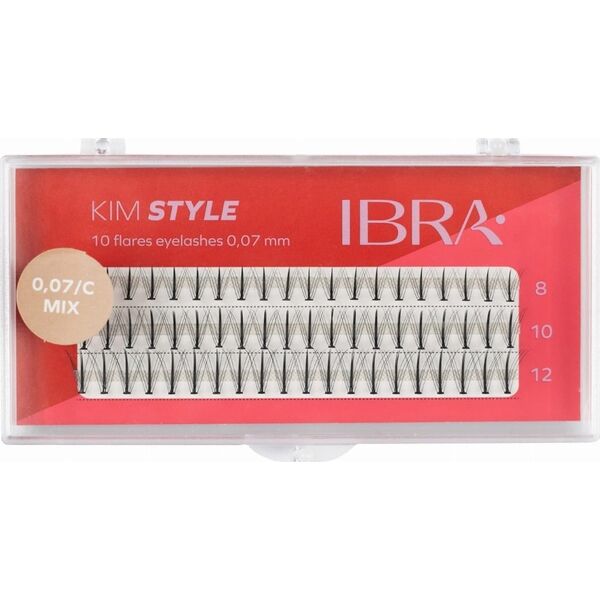 Ibra IBRA Kępki rzęs KIM STYLE 0.07/C - Mix (8,10,12mm) 1op.