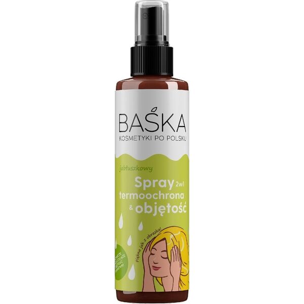 Solverx BAŚKA Kosmetyki Po Polsku Jabłuszkowy Spray 2w1 termoochrona i objętość 200ml