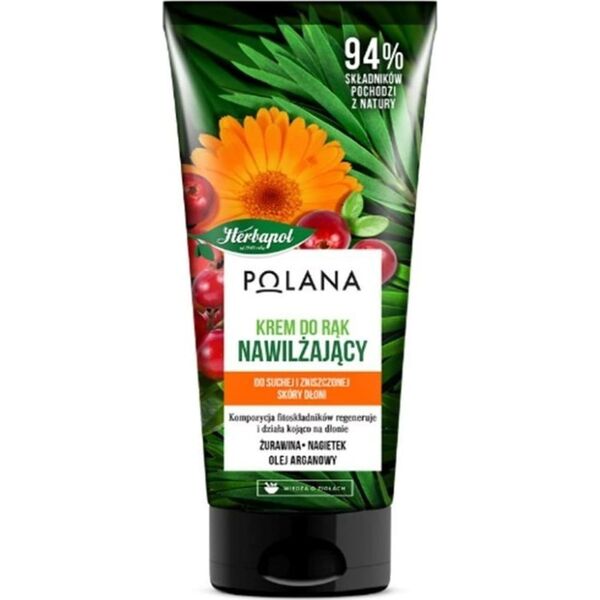 Herbapol HERBAPOL Polana Nawilżający Krem do rąk - Żurawina & Nagietek & Olej Arganowy 75ml
