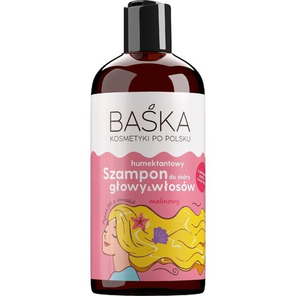 Solverx BAŚKA Kosmetyki Po Polsku Humektantowy Szampon do włosów - malinowy 500ml