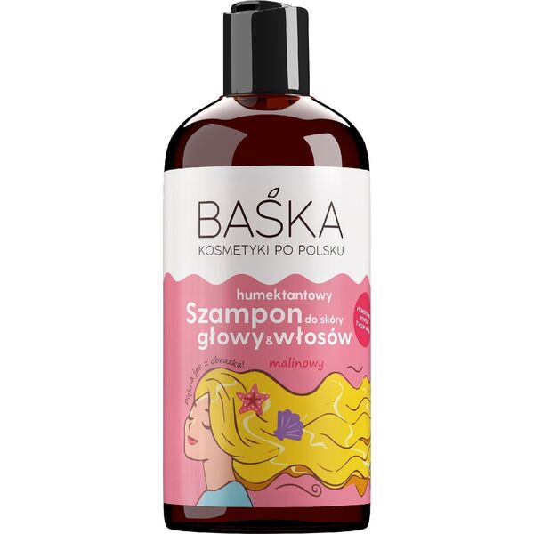 Solverx BAŚKA Kosmetyki Po Polsku Humektantowy Szampon do włosów - malinowy 500ml