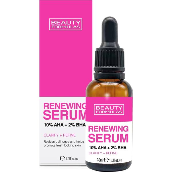 Beauty Formulas BEAUTY F TWARZ Serum 10% AHA+BHA odnawiające 30ml