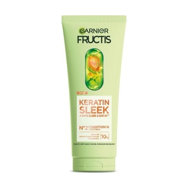 Garnier Fructis Keratin Sleek odżywka do włosów suchych i puszących się 200ml