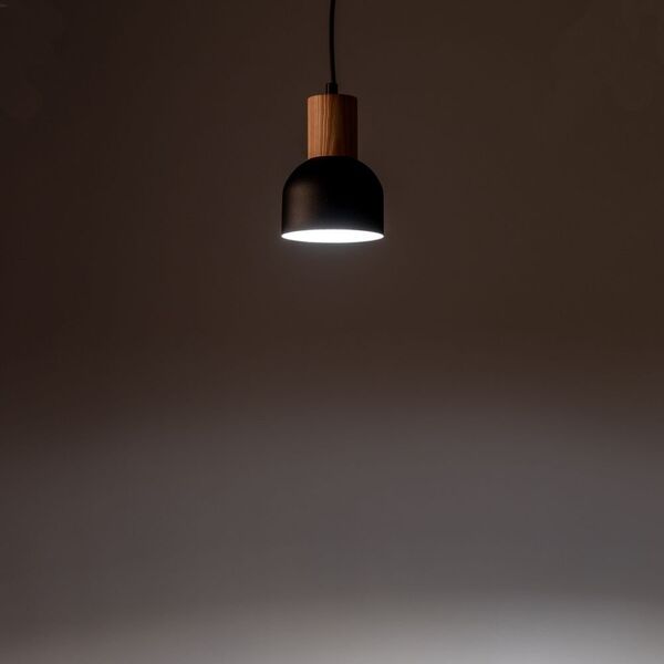 Φωτιστικό κρεμαστό TK Lighting Cairo 4894 1x15W E27 μαύρο/ξύλινο