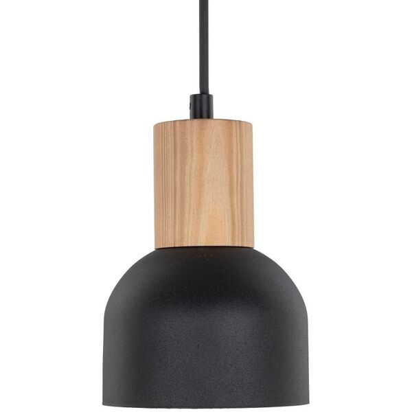 Φωτιστικό κρεμαστό TK Lighting Cairo 4894 1x15W E27 μαύρο/ξύλινο