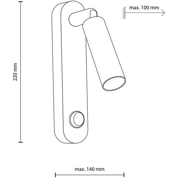 TK Lighting Enzo 6621 απλίκα τοίχου 1x6W G9 μαύρο