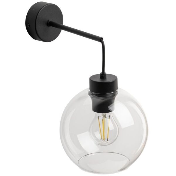 TK Lighting Cubus 10245 απλίκα τοίχου 1x15W E27 διαφανές/μαύρο