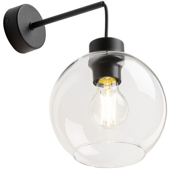 TK Lighting Cubus 10245 απλίκα τοίχου 1x15W E27 διαφανές/μαύρο