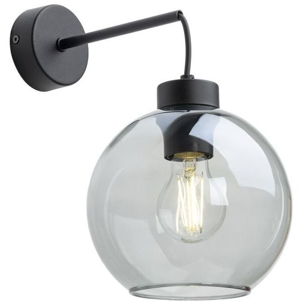 TK Lighting Cubus 10243 απλίκα τοίχου λάμπα 1x15W E27 γραφίτης/μαύρο