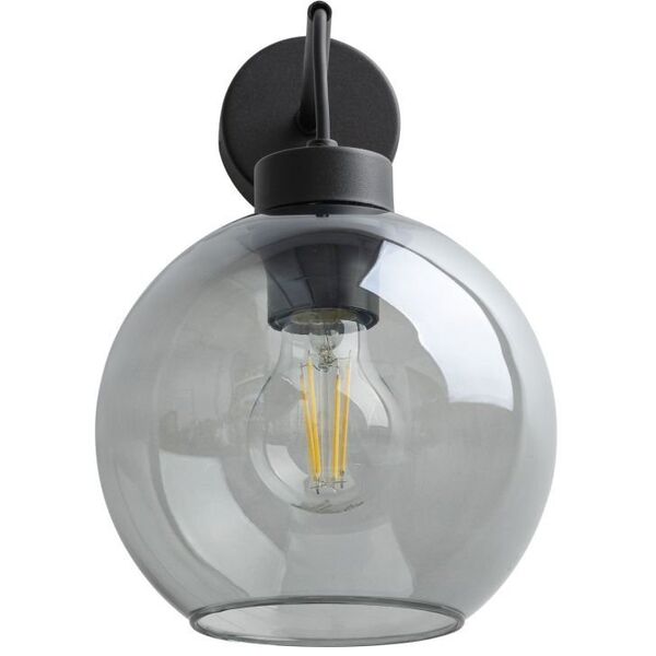 TK Lighting Cubus 10243 απλίκα τοίχου λάμπα 1x15W E27 γραφίτης/μαύρο
