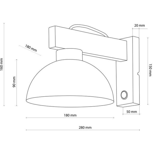 TK Lighting Όσλο 4962 απλίκα φωτιστικό τοίχου 1x15W E27 λευκό/ξύλινο