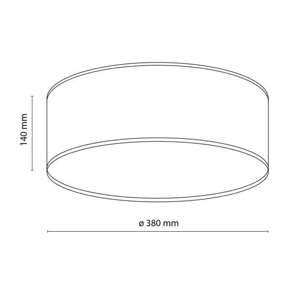 Φωτιστικό οροφής TK Lighting Nicola 10199 4x15W E27 καφέ/λινό