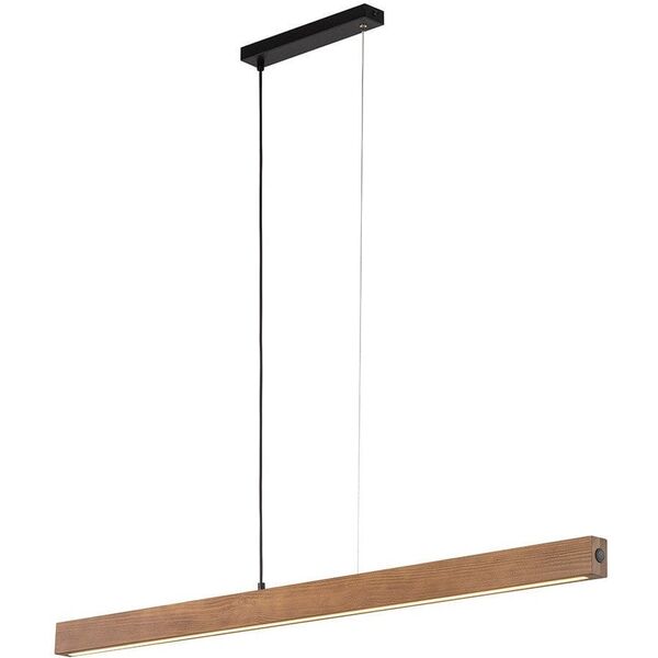 Φωτιστικό κρεμαστό Teo 1449 της TKKRYWULT 1x36W LED 3000K καρυδιά/μαύρο