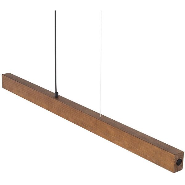 Φωτιστικό κρεμαστό Teo 1449 της TKKRYWULT 1x36W LED 3000K καρυδιά/μαύρο