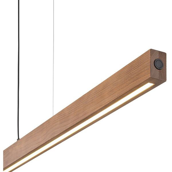 Φωτιστικό κρεμαστό Teo 1449 της TKKRYWULT 1x36W LED 3000K καρυδιά/μαύρο