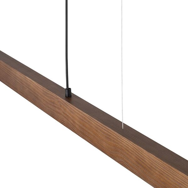 Φωτιστικό κρεμαστό Teo 1449 της TKKRYWULT 1x36W LED 3000K καρυδιά/μαύρο