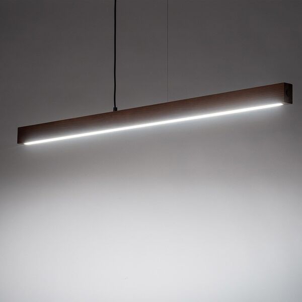 Φωτιστικό κρεμαστό Teo 1449 της TKKRYWULT 1x36W LED 3000K καρυδιά/μαύρο