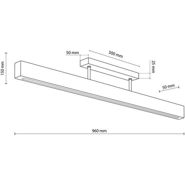 TK Lighting Teo 6619 πλαφονιέρα φωτιστικό οροφής 1x36W LED 3000K πεύκο/μαύρο