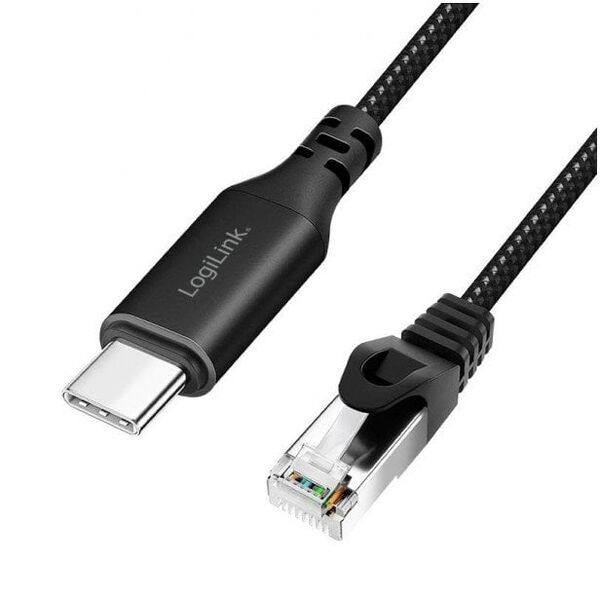 Προσαρμογέας καλωδίου LOGILINK CU0413 Ethernet USB 3.2, C/M σε RJ45/M, ενεργός, 3 μ