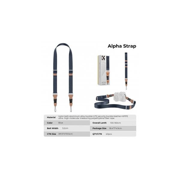 Λουράκι κάμερας K&F Concept Alpha Strap - σκούρο γκρι