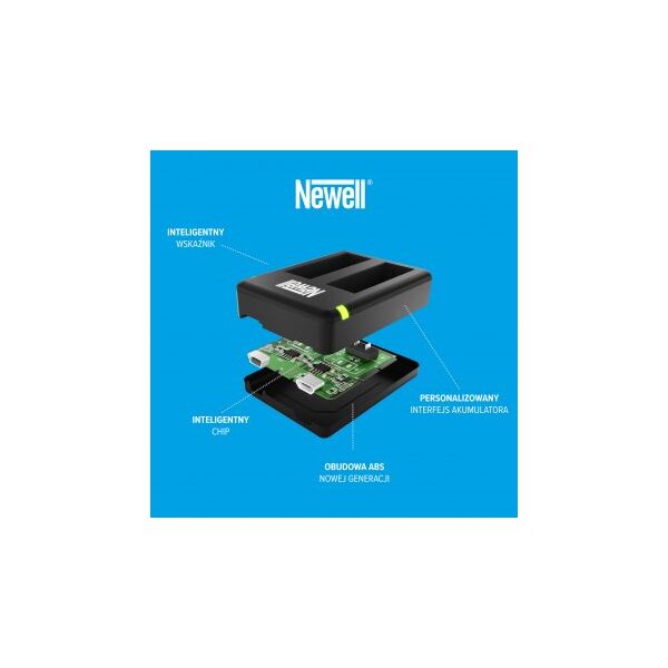 Διπλός φορτιστής Newell SDC-USB για μπαταρίες CINSBAJA για Insta360 Ace / Ace Pro