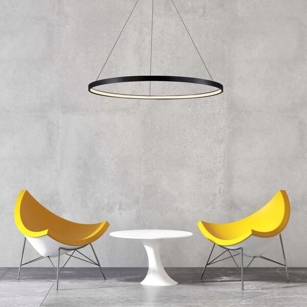 Lampa wisząca Light Prestige Light Prestige Ring LP-909/1P M BK CCT lampa wisząca zwis 1x35W LED CCT 3000K 2400 lm czarna