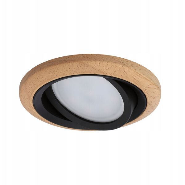 Σετ ενσωματωμένων φωτιστικών LANATI COIN LED 3X 6W 470lm 84mm 2700K IP20 230V ξύλο / μαύρο / αλουμίνιο