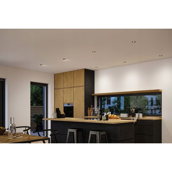 Σετ ενσωματωμένων φωτιστικών LANATI COIN LED 3X 6W 470lm 84mm 2700K IP20 230V ξύλο / μαύρο / αλουμίνιο