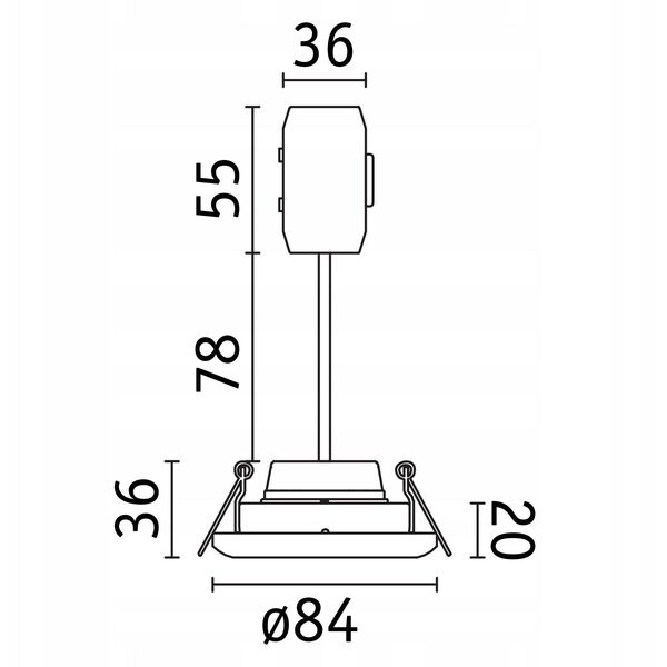 Σετ ενσωματωμένων φωτιστικών LANATI COIN LED 3X 6W 470lm 84mm 2700K IP20 230V ξύλο / μαύρο / αλουμίνιο