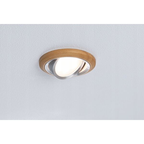Σετ ενσωματωμένων φωτιστικών LANATI COIN LED 3X 6W 470lm 84mm 2700K IP20 230V ξύλο / αλουμίνιο